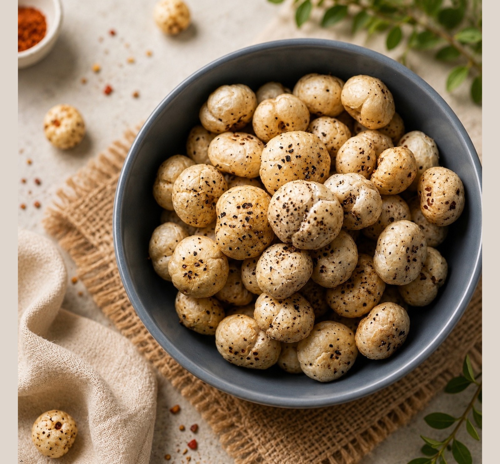 Roasted Makhana 90 Gm(Salt & pepper)